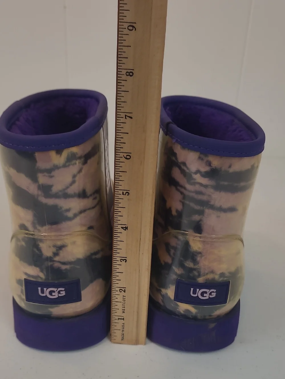 UGG Classic Clear Mini Marble Boots Purple and Pink Waterproof Women's Size 8